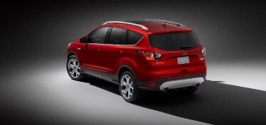 Rear three-quarter of 2017 Ford Escape Titanium